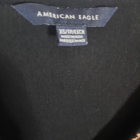 American Eagle Outfitters Black Floral Embroidered Blouse - Picture 4 of 5